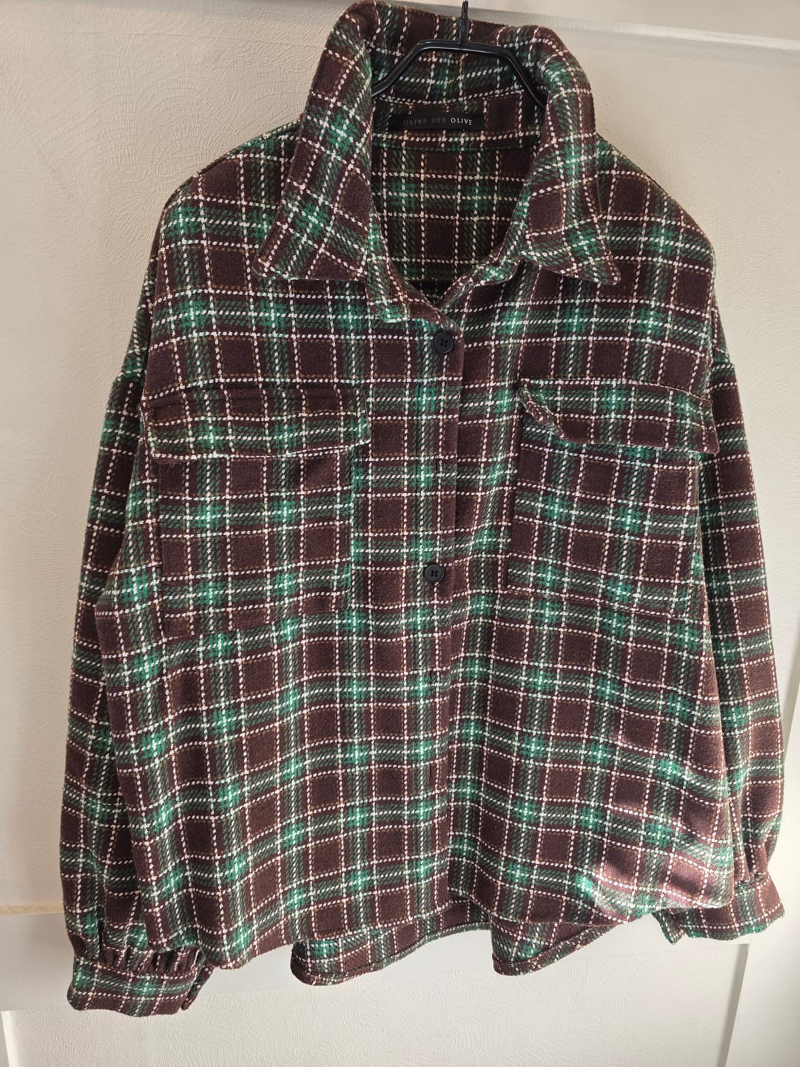 올리브데올리브  플랩포켓 체크 셔츠 상품이미지2