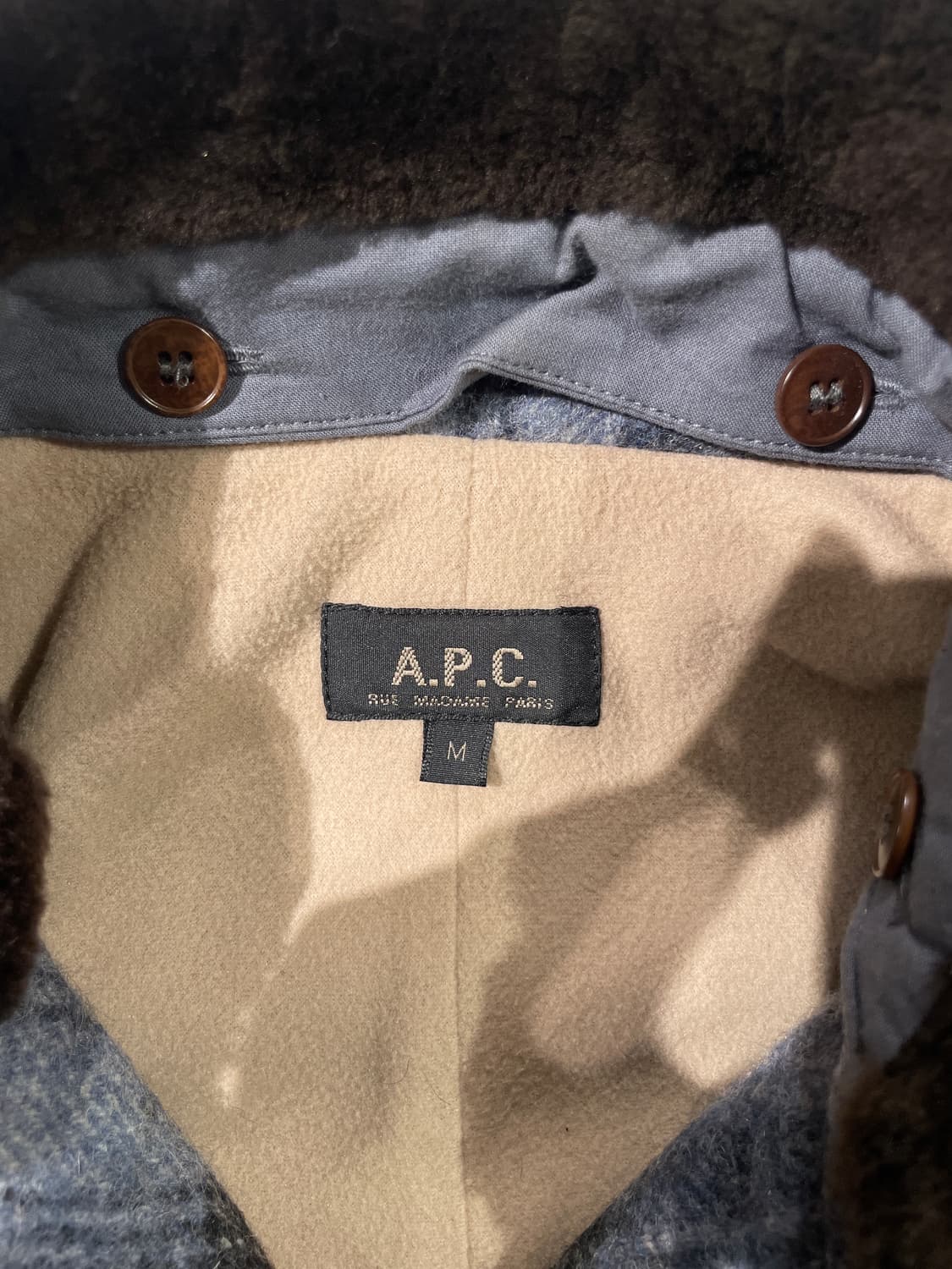 a.p.c. 애로우 포켓 체크 울 자켓 상품이미지7