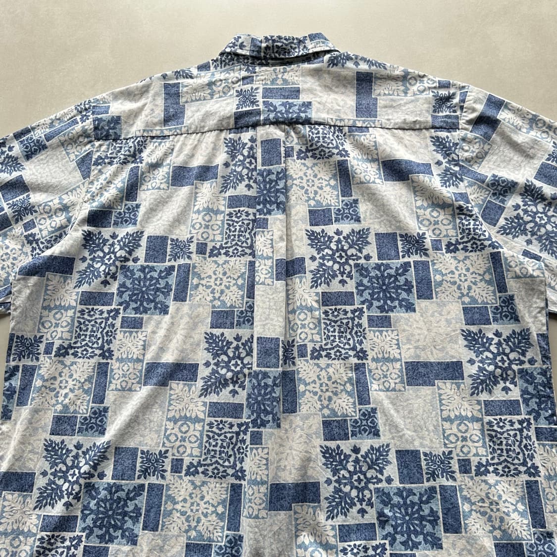 [2XL]USA 미제 오리지널 인디고 하와이안 셔츠 상품이미지5