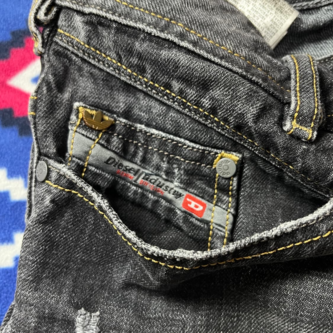 디젤&아디다스 콜라보 데님 팬츠 (실측확인) 상품이미지2