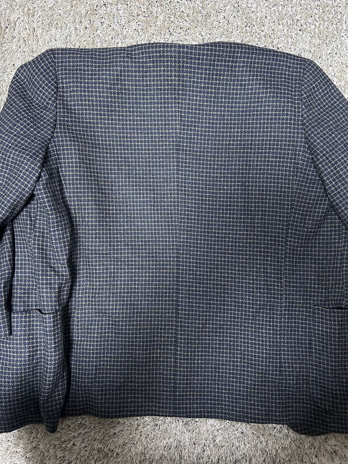 앙고라 혼방 체크 울 블레이저 사이즈 105 상품이미지6