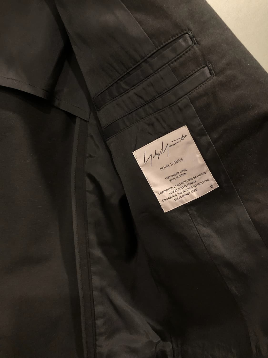 요지야마모토 뿌르옴므 넥 스트랩 버튼 자켓 상품이미지4