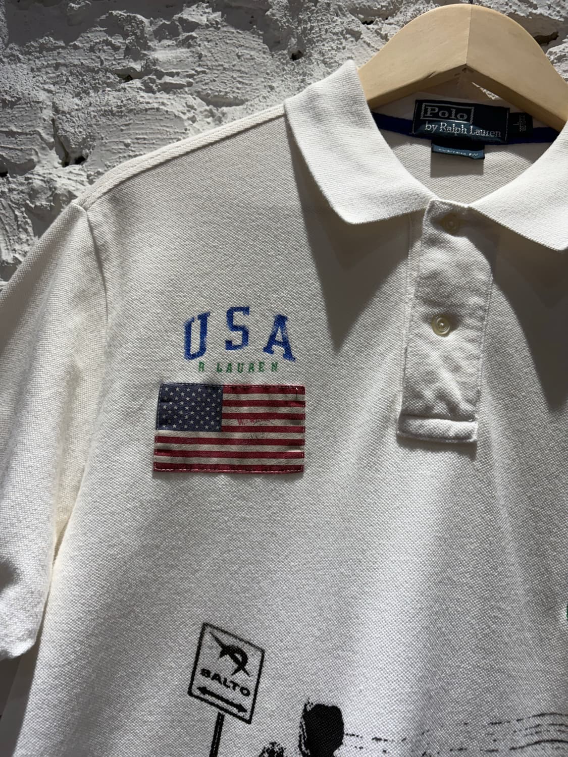 폴로 빅포니 USA 성조기 커스텀 카라 반팔티셔츠 상품이미지4