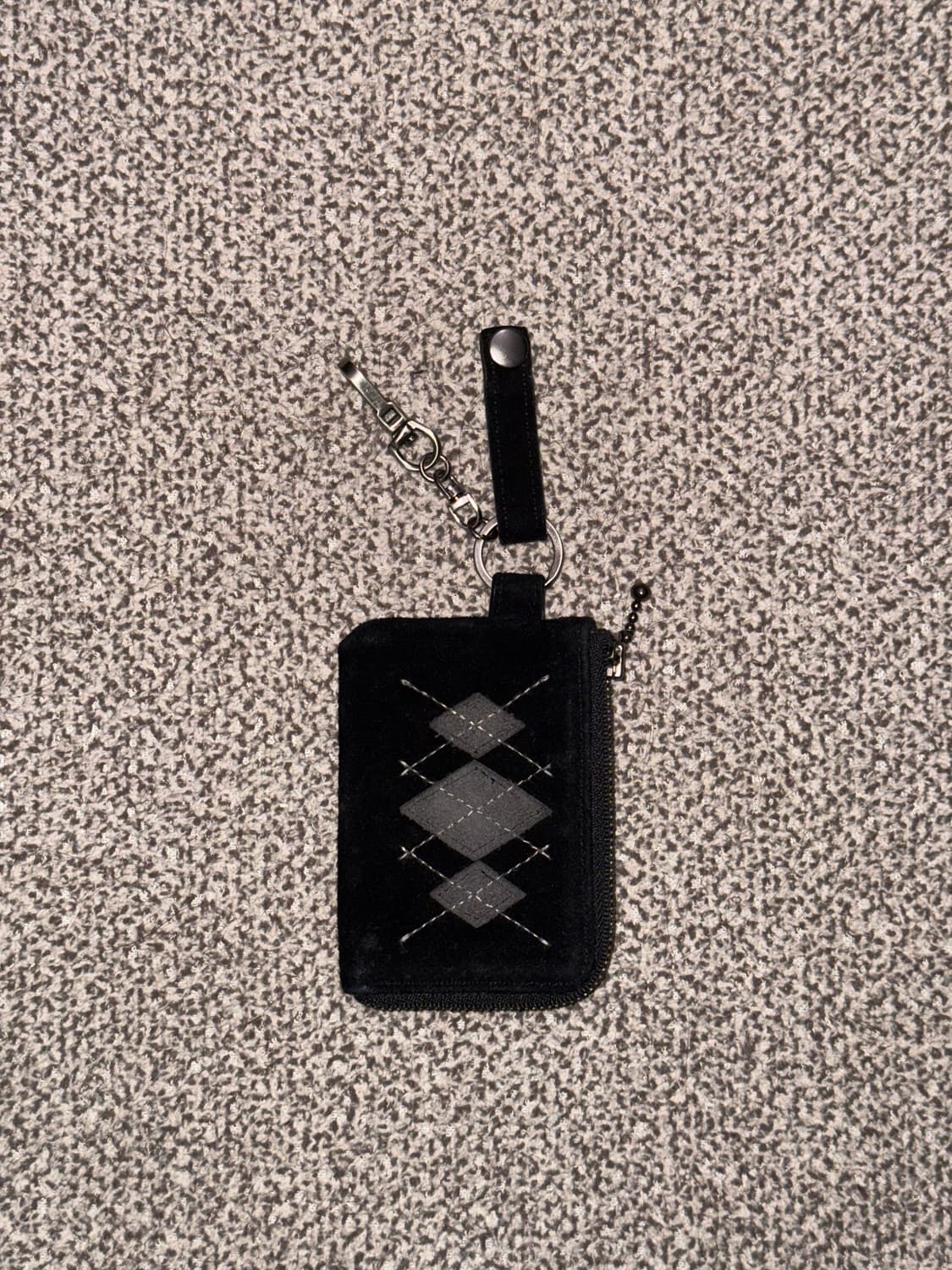 폴리테루 아가일 카드 월렛 블랙 상품이미지1