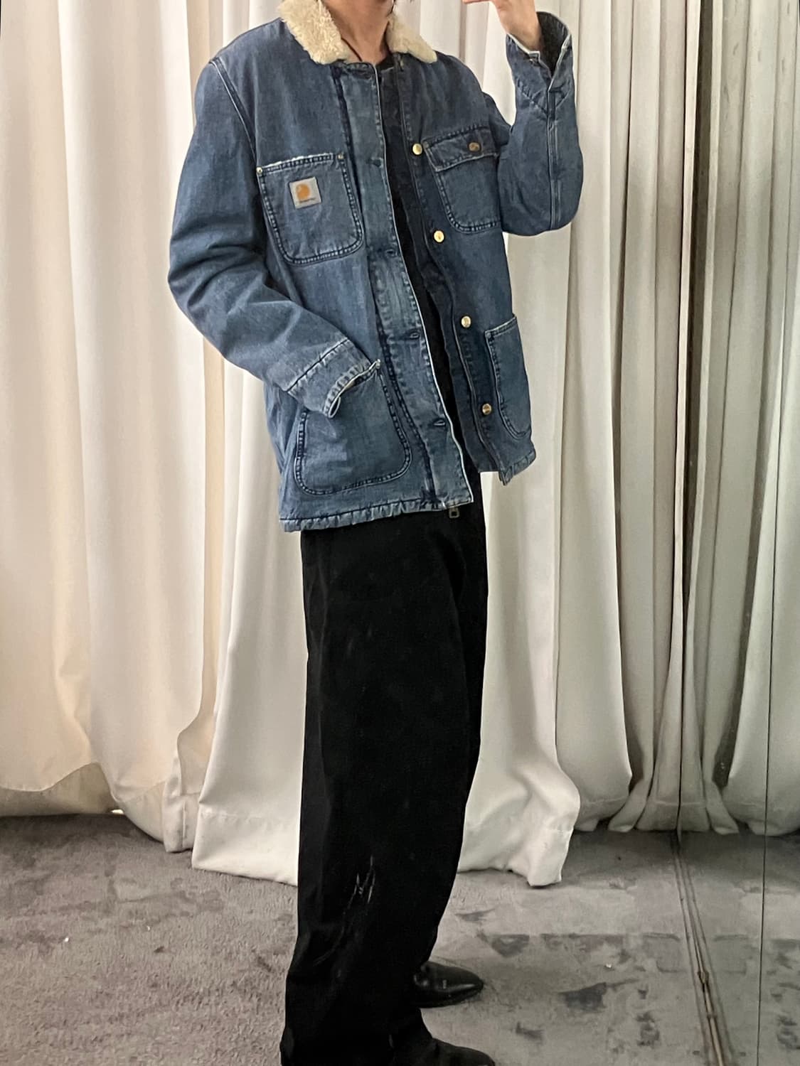 칼하트 윕 쉐르파 데님 피닉스 코트 M 상품이미지9