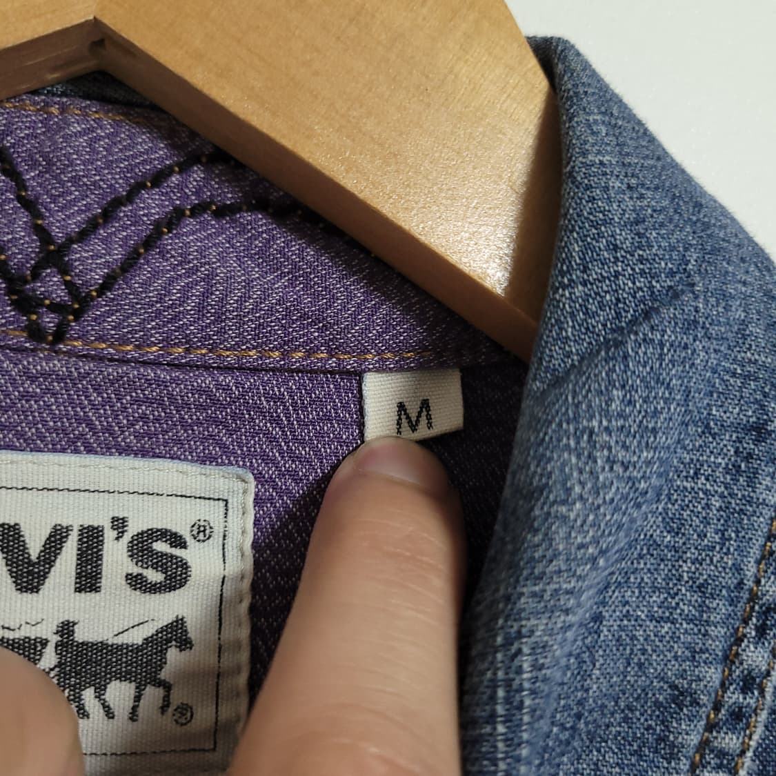 (M) LEVI'S 리바이스 데님 셔츠 남방 긴팔 청남방 상품이미지3
