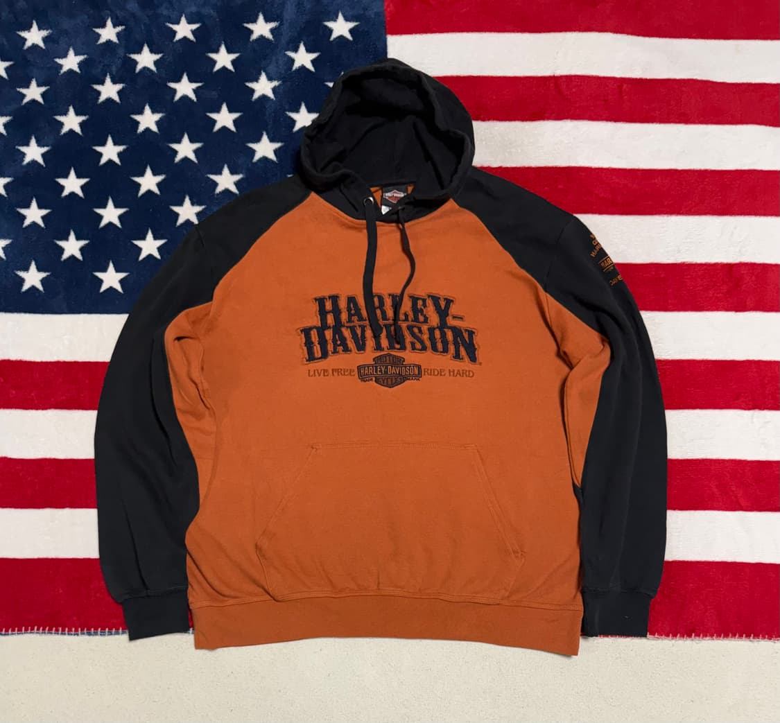 할리데이비슨 배색후드티 Harley-Davidson hoodie 빈티지 상품이미지1