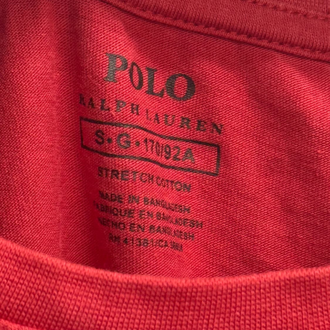 폴로랄프로렌 클래식핏 폴로 베어 레드 티셔츠 S 상품이미지2