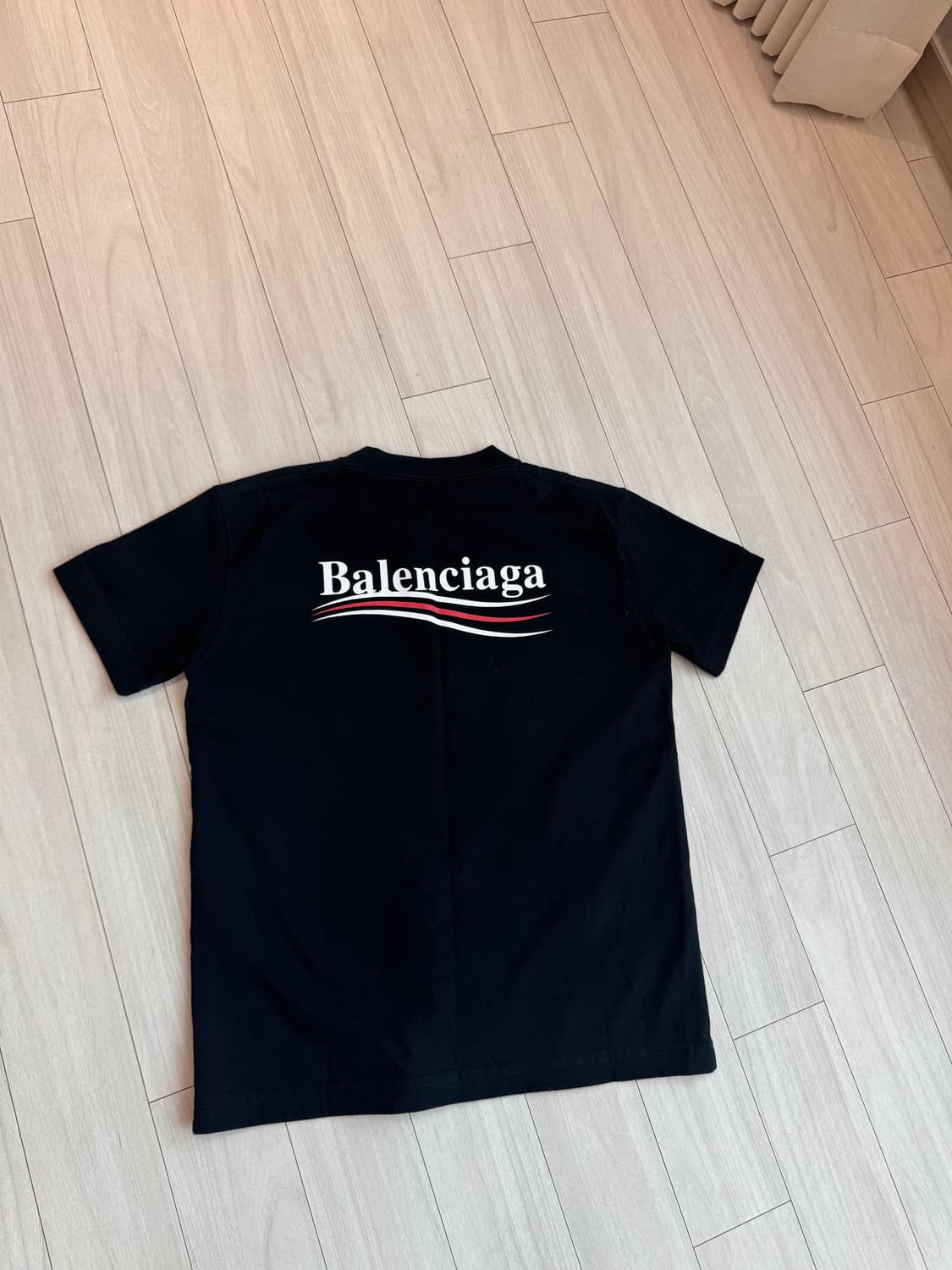 [백화점판] 발렌시아가 웨이브 로고 반팔 M 상품이미지1