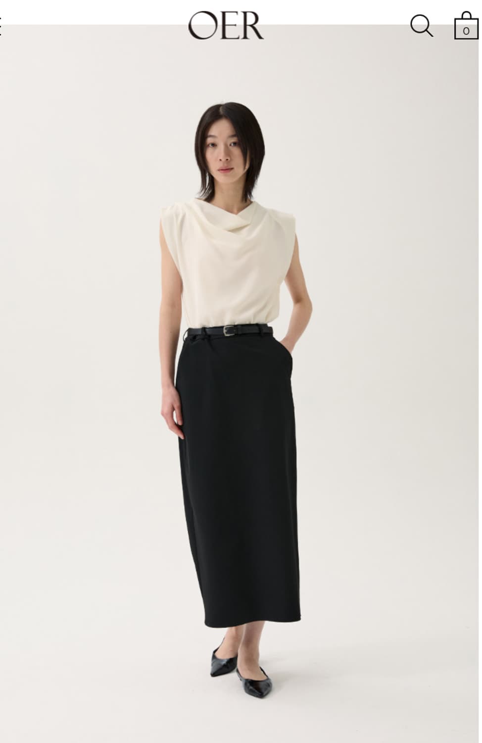 OER 블랙 롱 스커트  상품이미지1