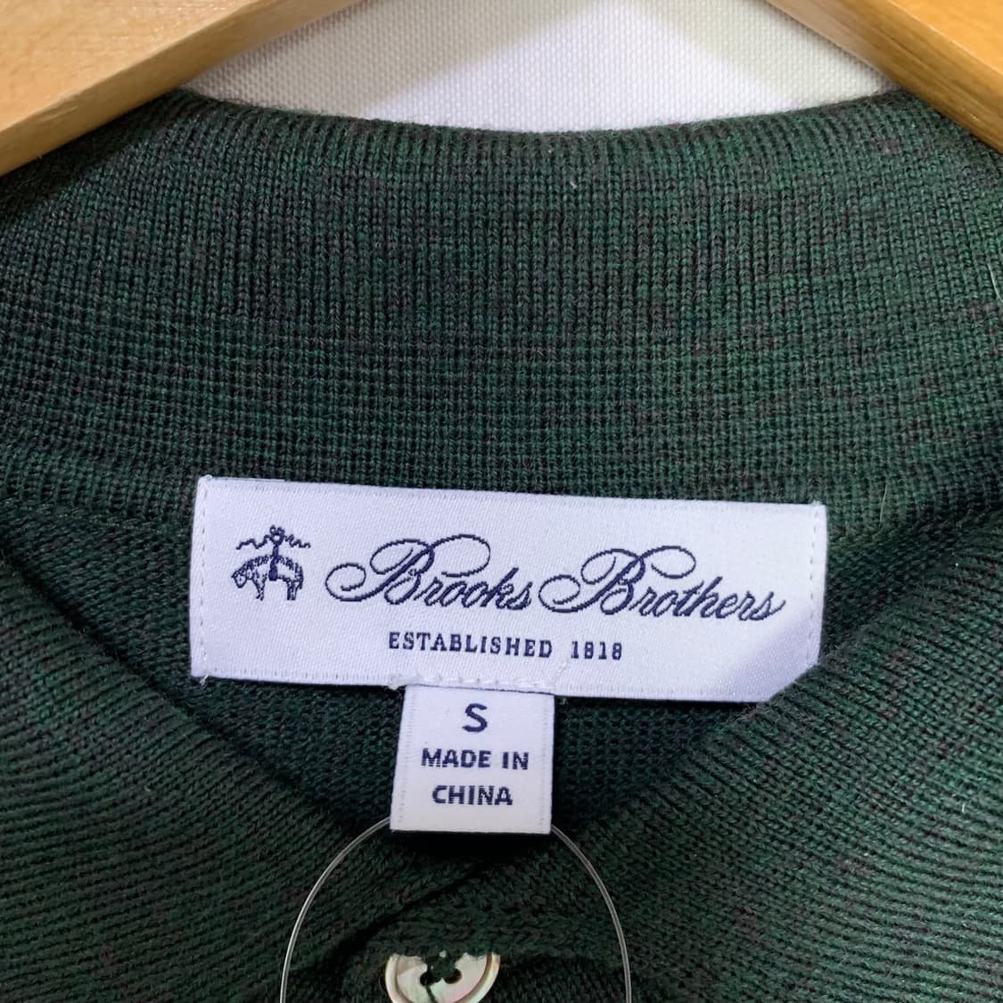 브룩스브라더스 빈티지 그린 긴팔 카라 니트 남성 S  상품이미지6