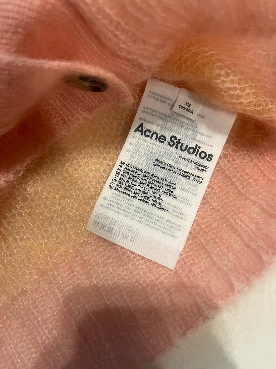 Acne Studio 아크네 스튜디오 모헤어 가디건 상품이미지3