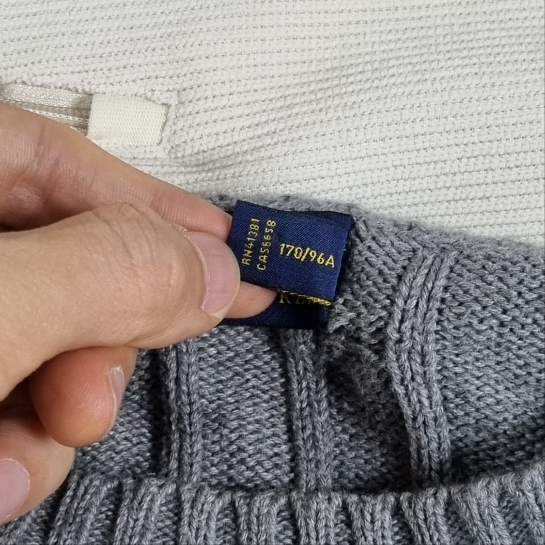 ( L ) 폴로 랄프로렌 케이블 니트 그레이 상품이미지5
