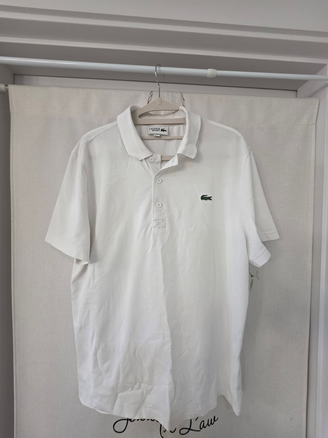 L)라코스테 스포츠 반팔 폴로티 화이트 상품이미지1