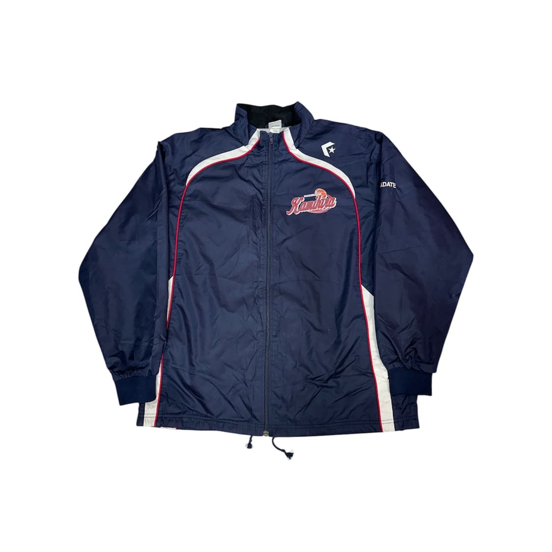 컨버스 일본판 네이비 화이트 오버핏 바람막이 트랙 자켓 L 상품이미지5