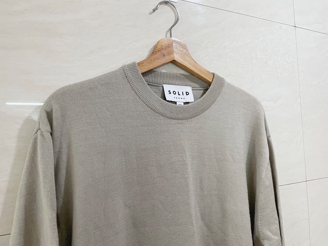 솔리드옴므 / 베이직 풀오버 니트, 남성 니트 / 48(100) 상품이미지2