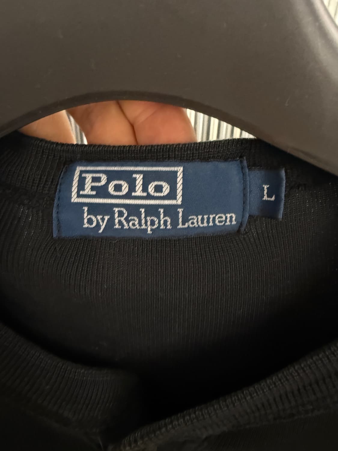 폴로 랄프로렌 블랙 헨리넥 롱슬리브 L 상품이미지3