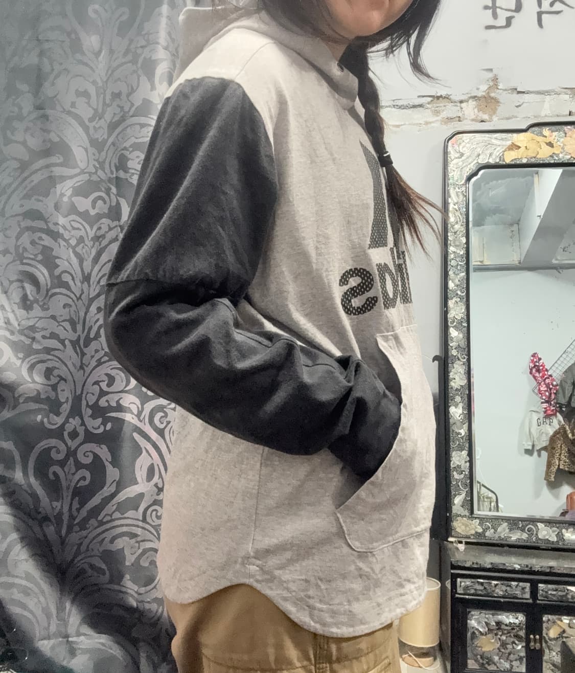 아디다스 도트 포인트 배색 후드티  상품이미지5