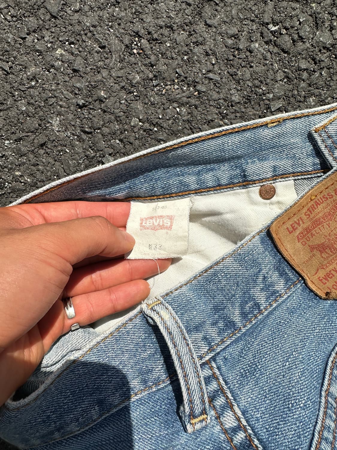 00‘s Levi’s 503 washed distressed denim  상품이미지10