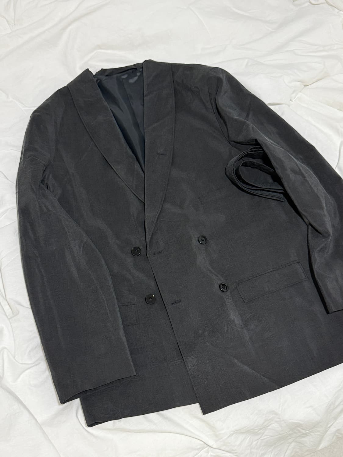 르메르 벨티드 라이트 테일러드 실크 블레이저 자켓 상품이미지4