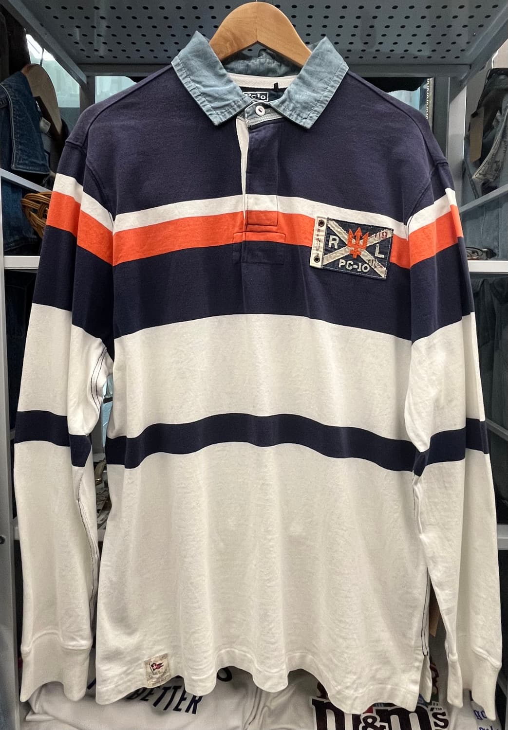 폴로 랄프로렌 스트라이프 럭비 긴팔티 상품이미지1