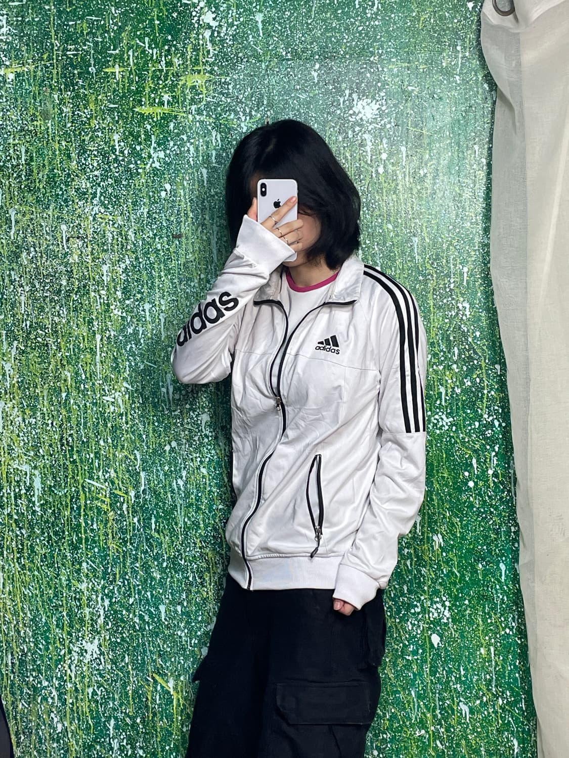 아디다스 삼선 스몰로고 화이트 져지  L 상품이미지3