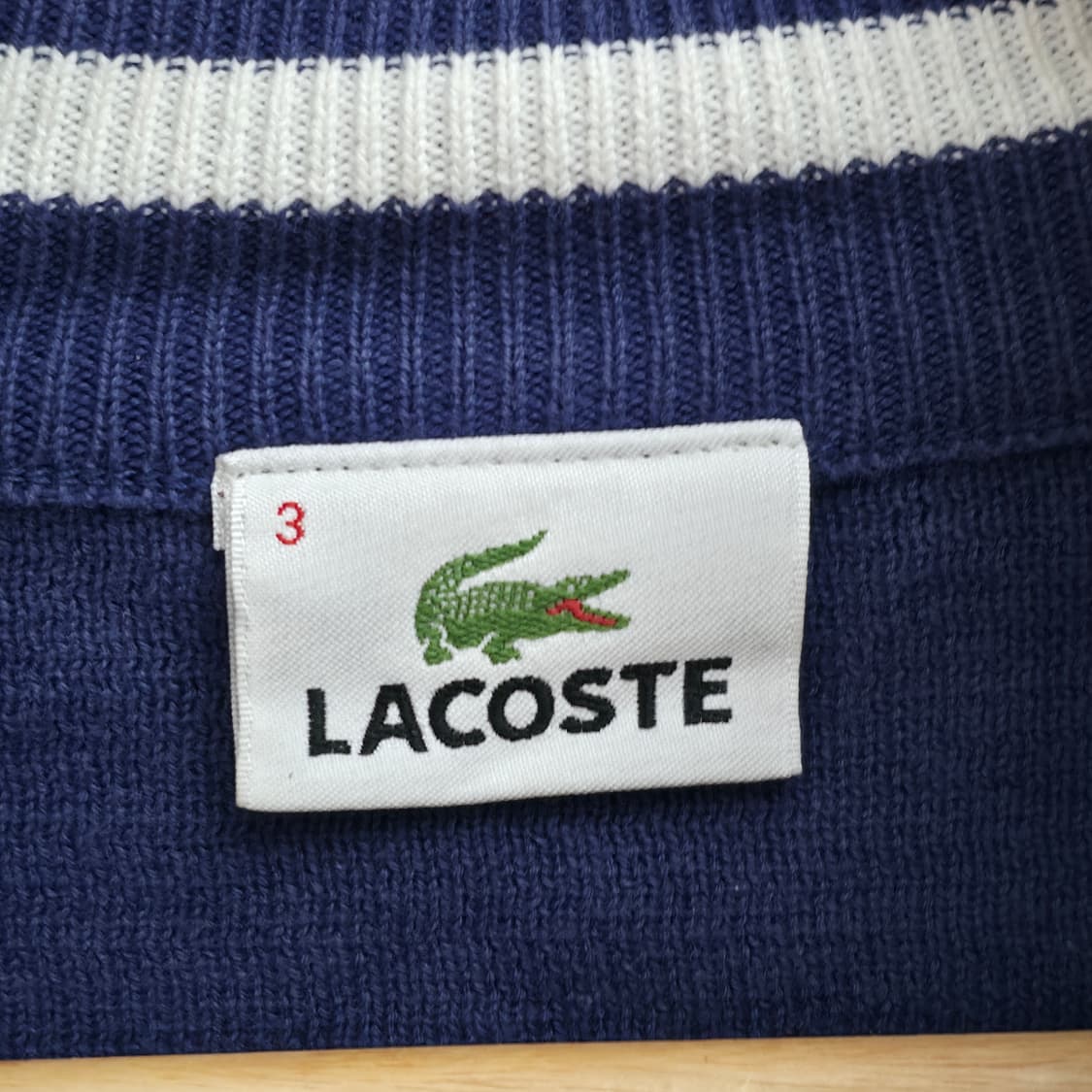 [M] 라코스테 네이비 니트 집업 가디건 상품이미지5