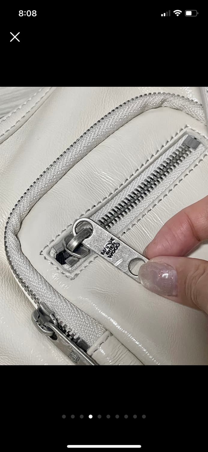 마지셔우드 아웃포켓 호보백 (크림 글로시 플레인) 상품이미지4