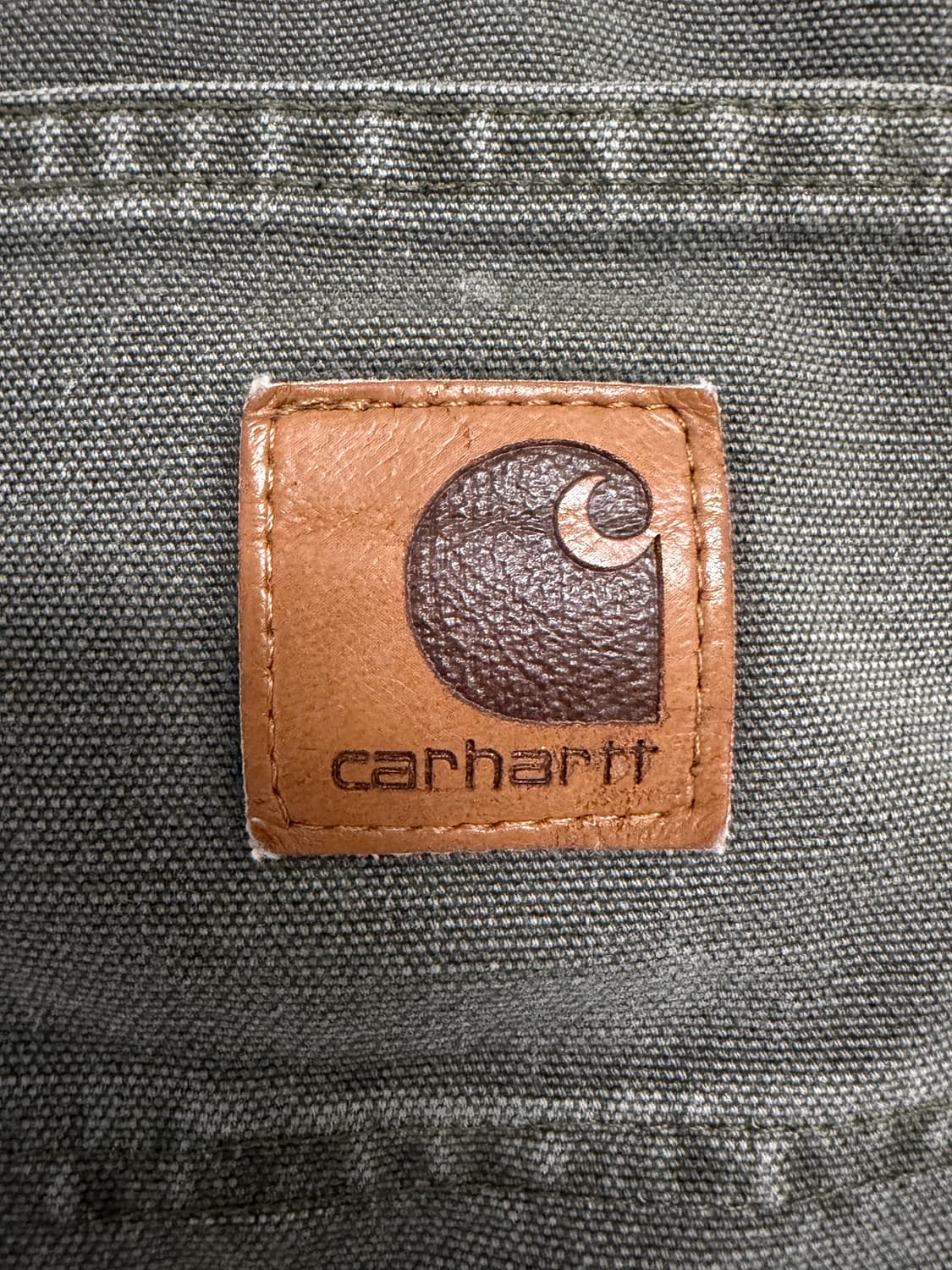 빈티지 칼하트 싱글니 모스그린 페이딩 워크팬츠 상품이미지3