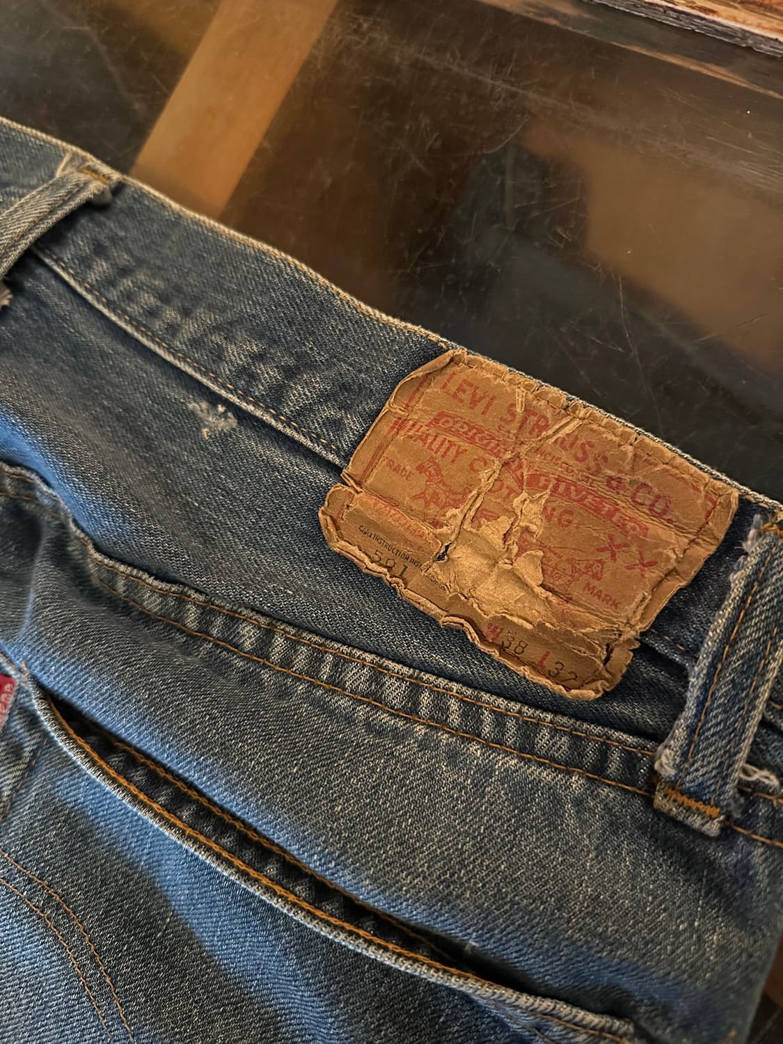 70s USA 빈티지 리바이스 501 66후기 셀비지 데님 팬츠 상품이미지7