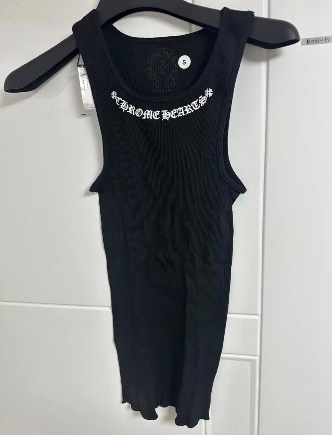 (s)크롬하츠 스크롤라벨 탱크탑 블랙 상품이미지1