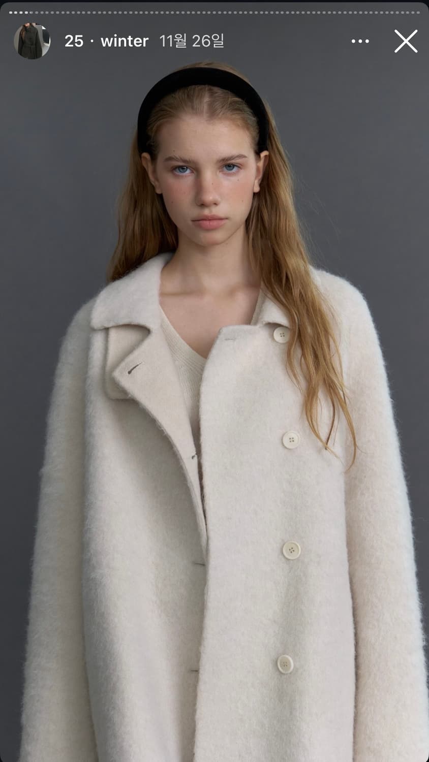 포레스트 다니엘 알파카 코트 아이보리 상품이미지4