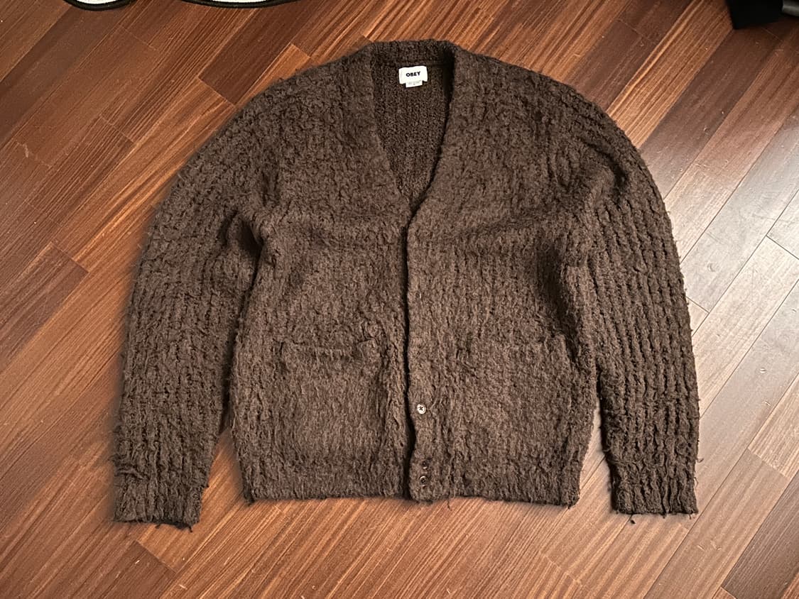 obey 가디건 브라운 M 상품이미지1