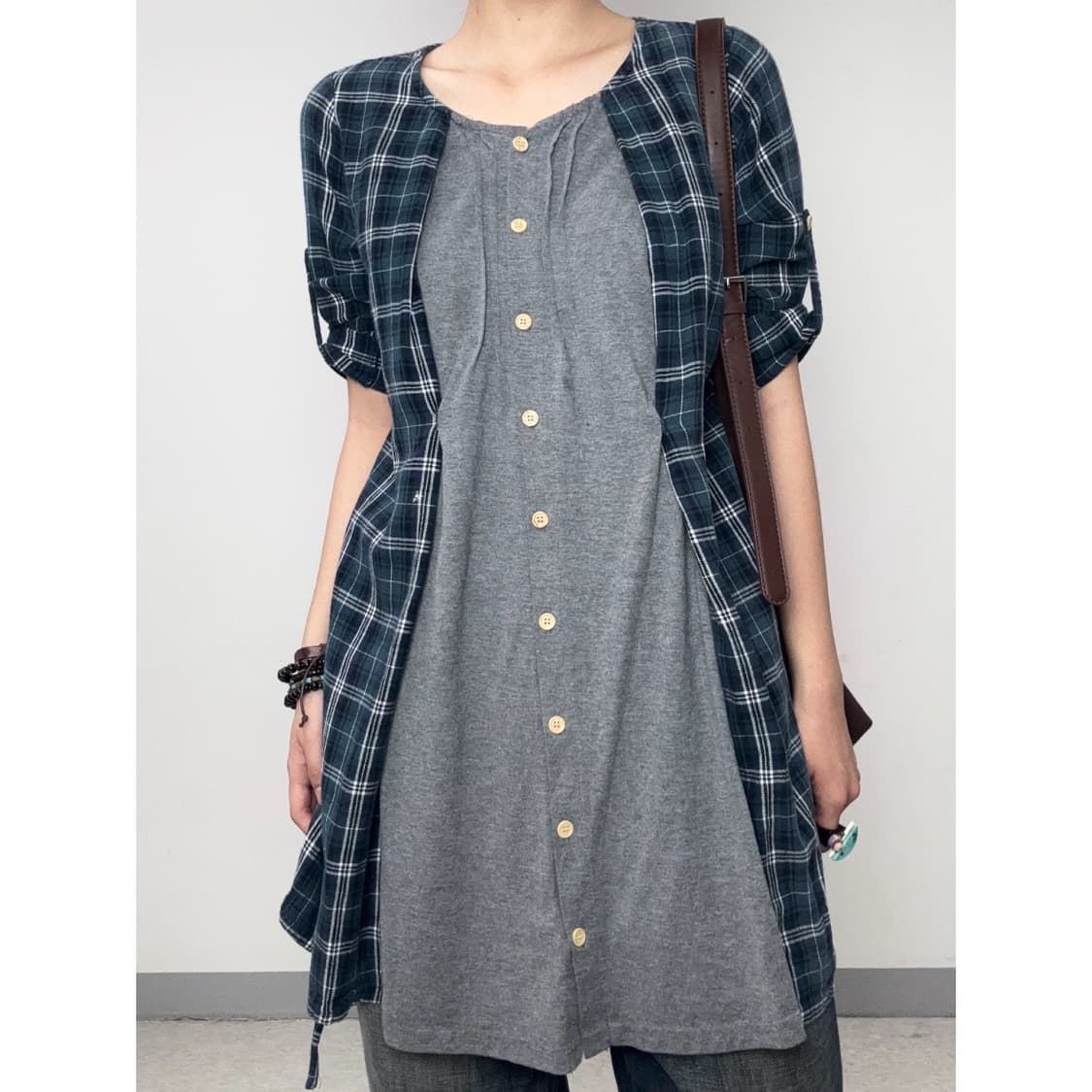 빈티지 모리걸 레이어드 원피스 상품이미지2