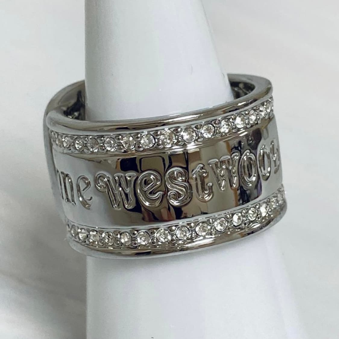 비비안웨스트우드 아카이브 큐빅 로고 벨트링 반지 상품이미지2