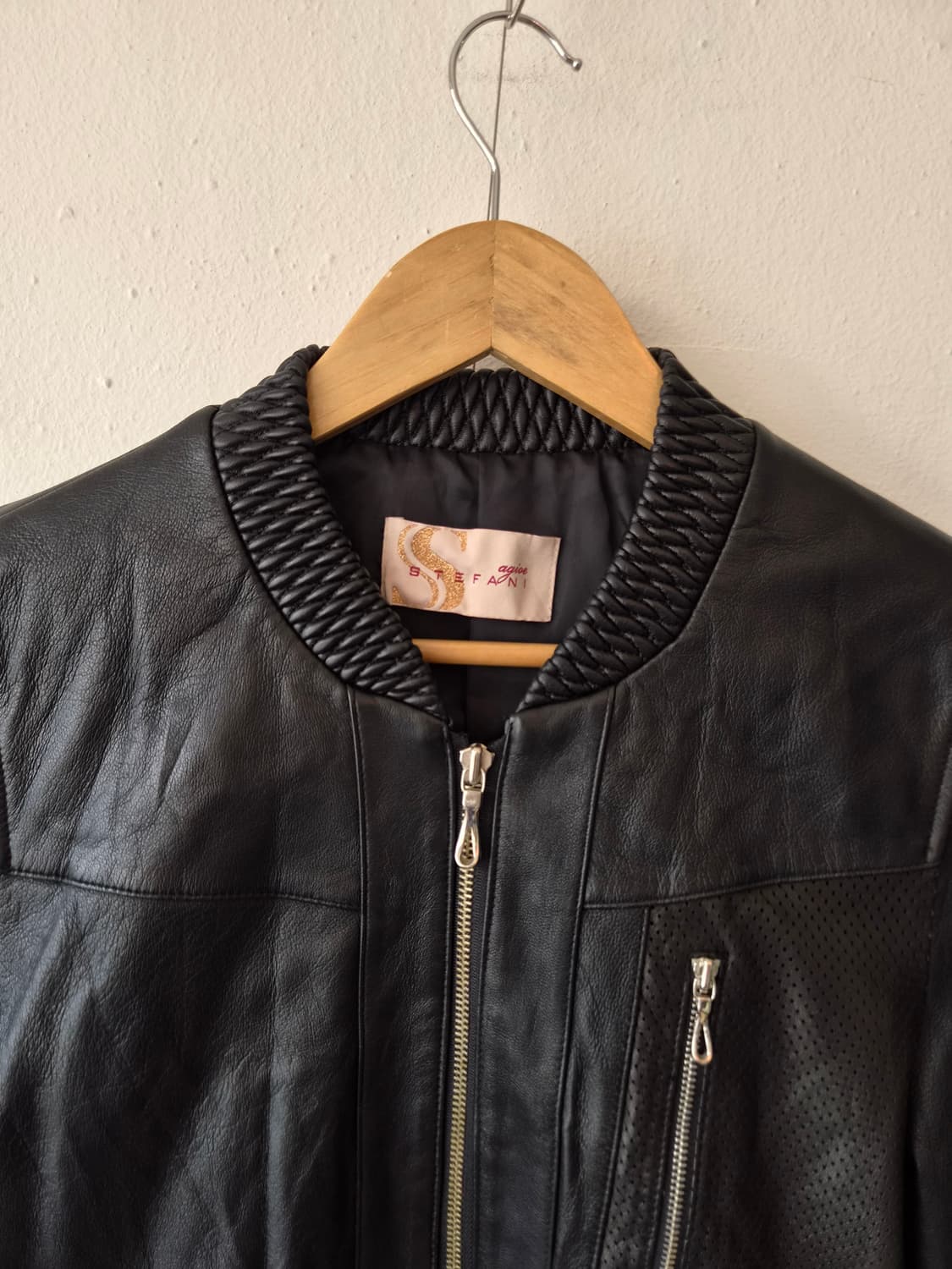 스테파니 여성  블랙양가죽자켓 55사이즈 상품이미지1