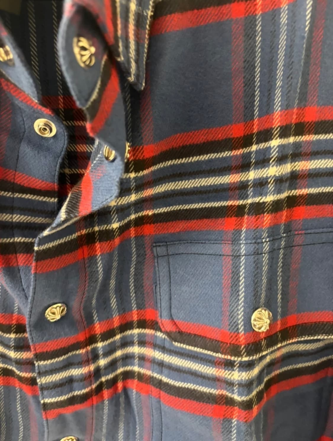새제품) 25fw 크롬하츠 플라넬 체크 워크독 셔츠 상품이미지6