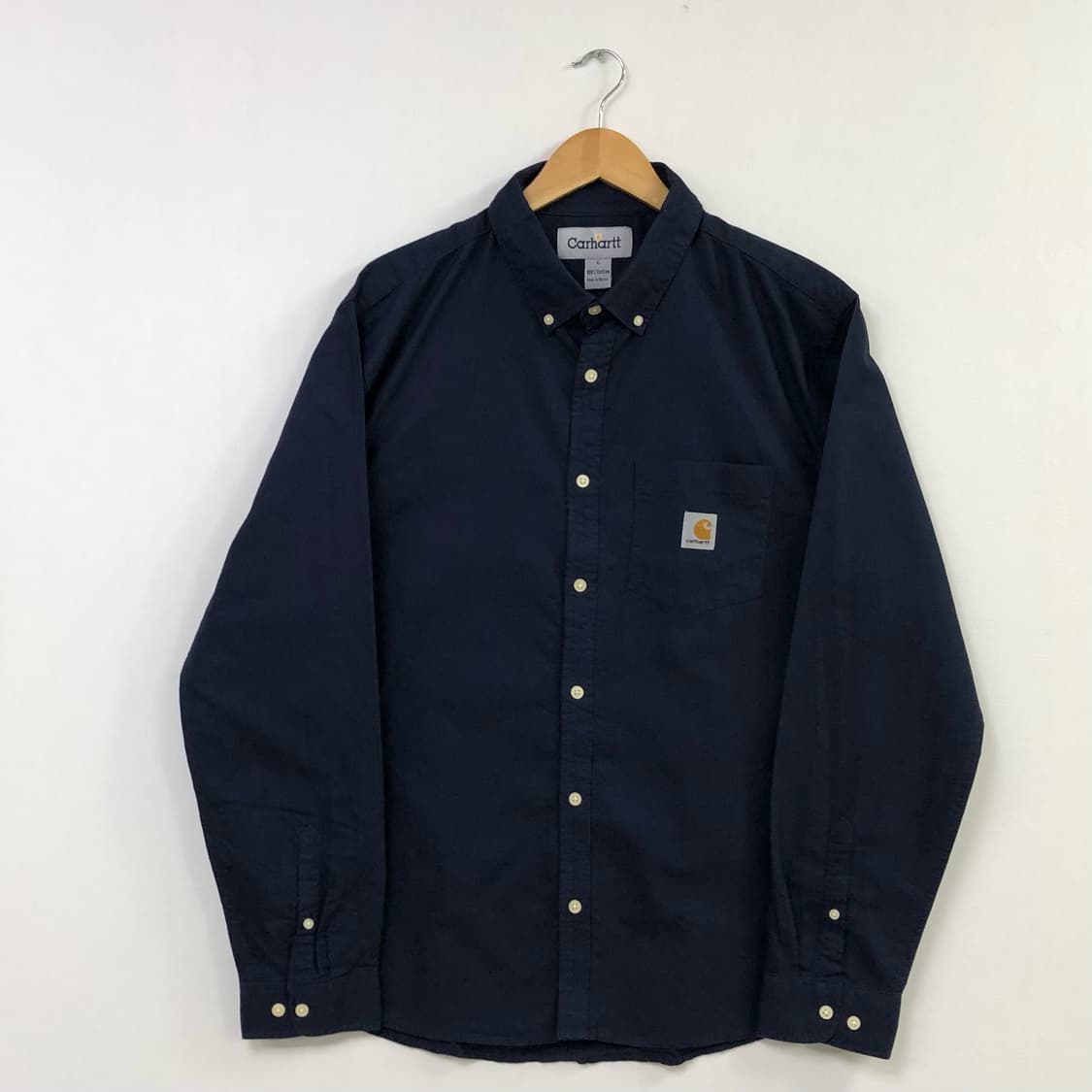 105 칼하트 네이비 워크 셔츠 상품이미지2