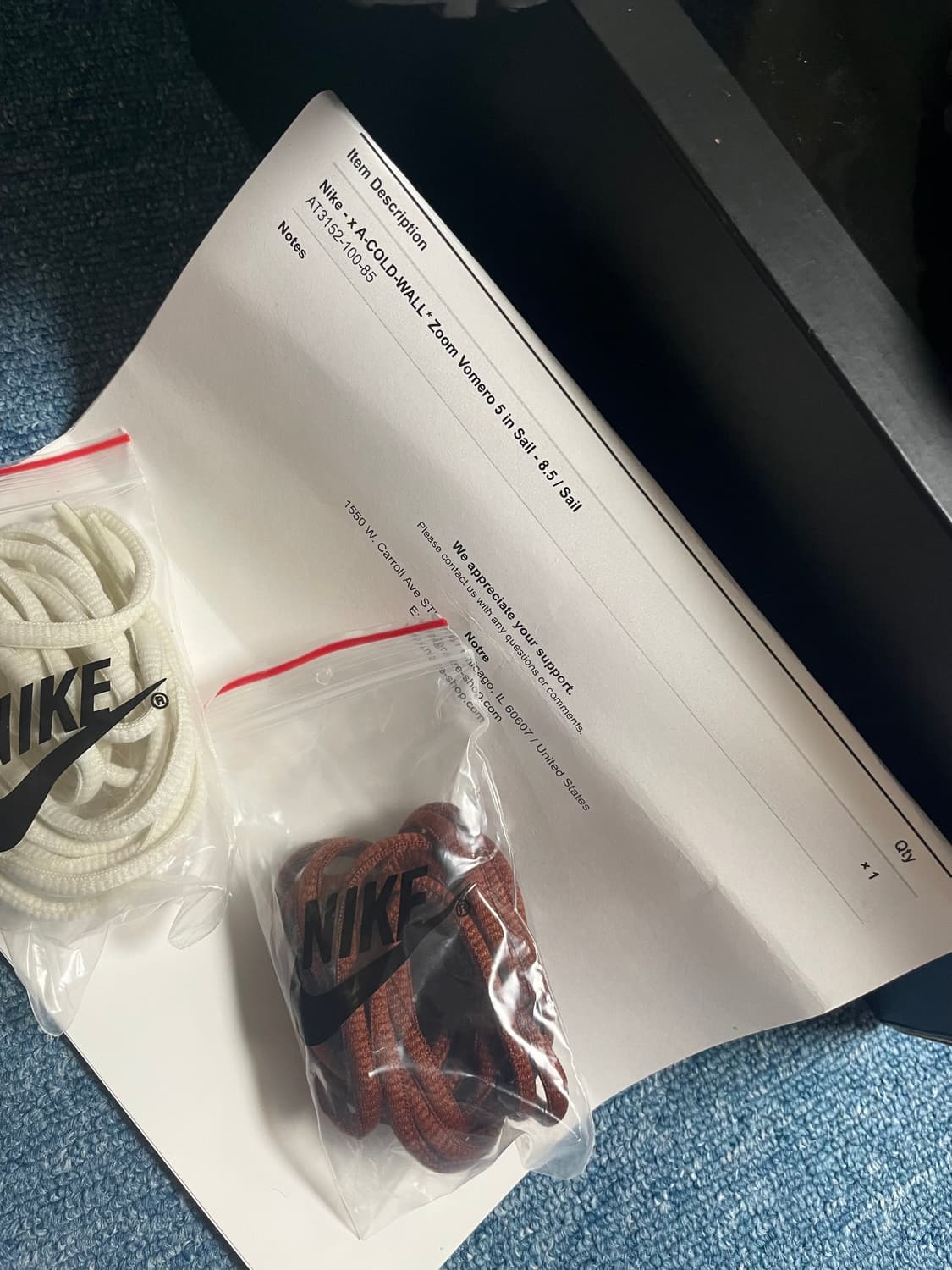 풀구성품) 나이키 x a-cold-wall 줌 보메로 5 (270SIZE 상품이미지3