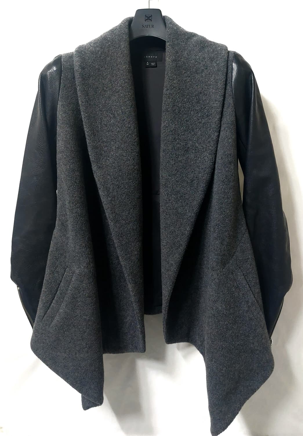 띠어리 캐시미어 울 가죽 자켓 P 상품이미지5