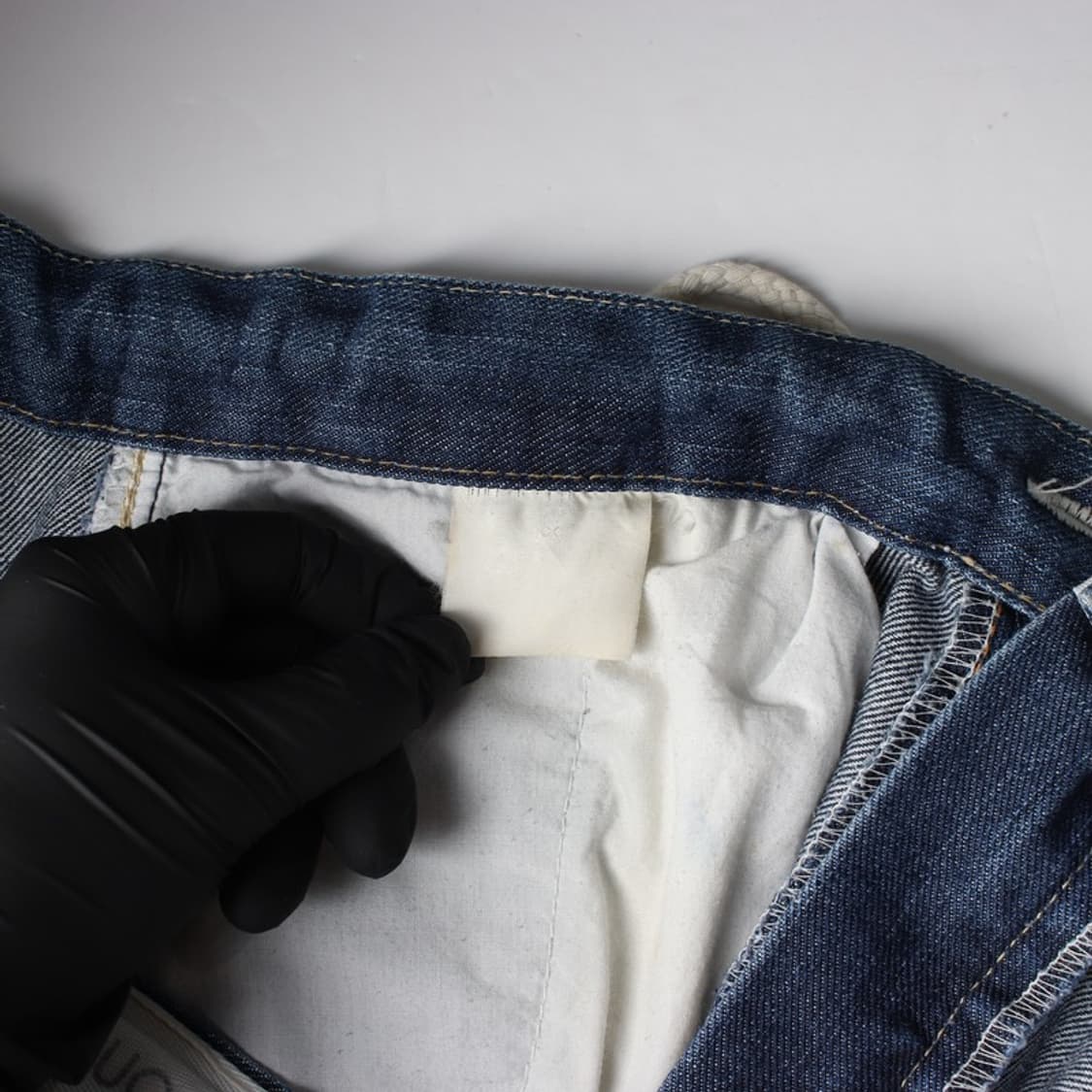 UO2 LAND 레터링 밴딩 스트링 워싱 데님 팬츠 상품이미지7