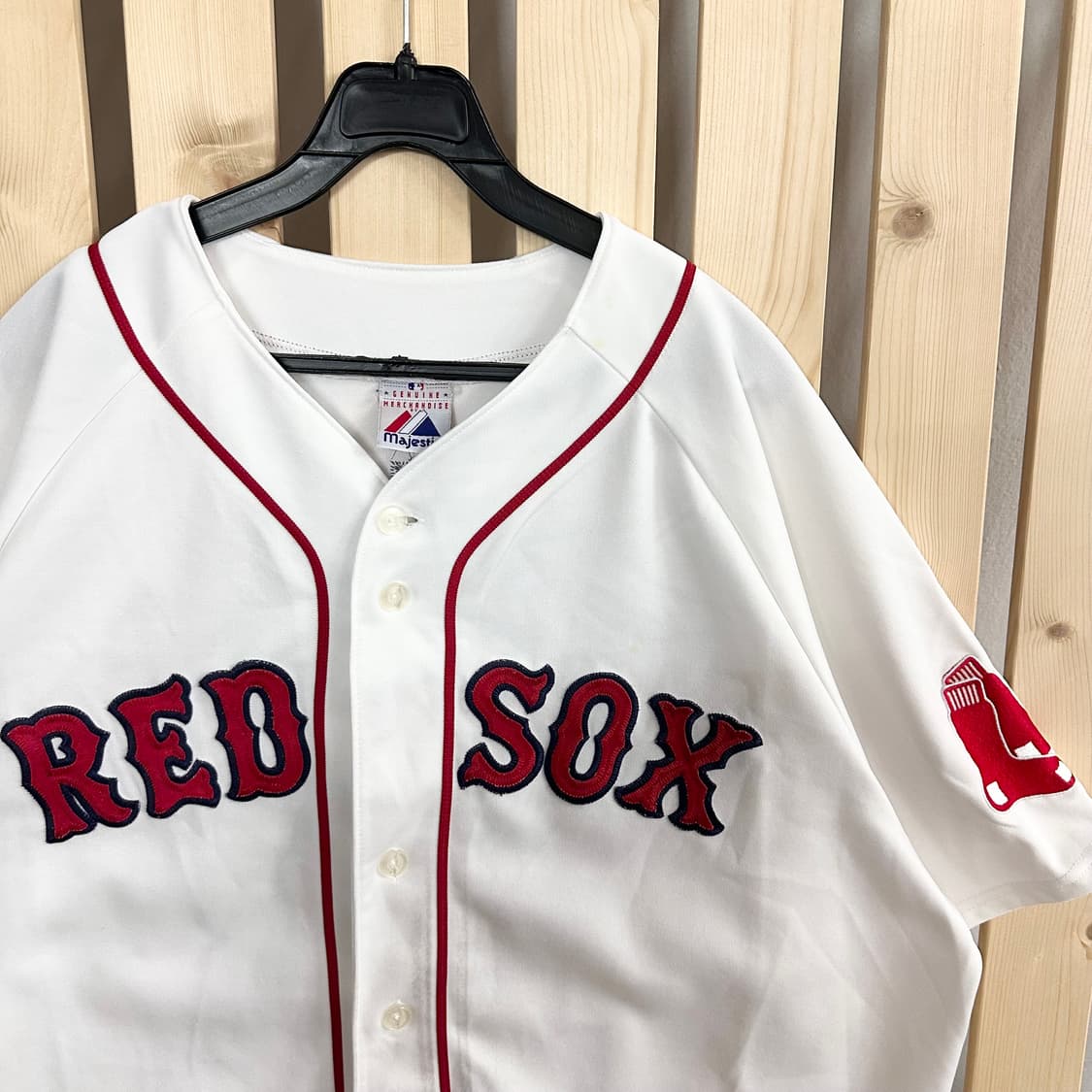 (L) MLB 마제스틱 보스턴 레드삭스 유니폼 반팔 티셔츠 상품이미지4