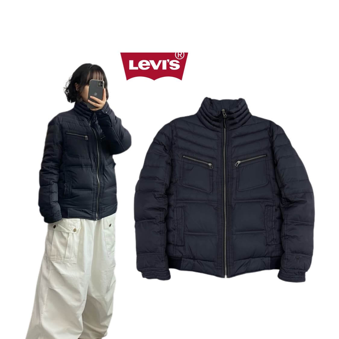 리바이스 바이커 숏 패딩  상품이미지1
