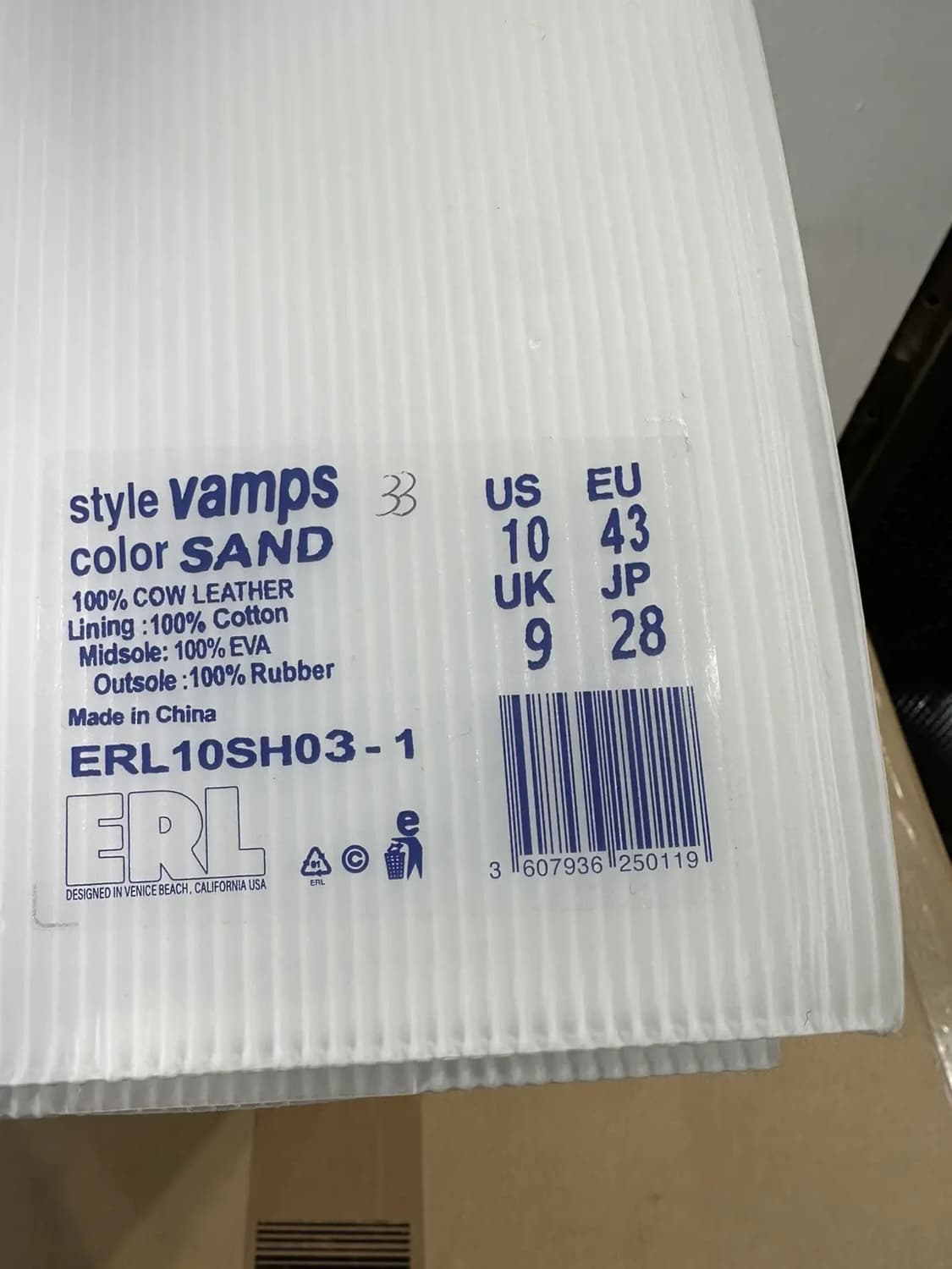[US10] ERL VAMPS 스케이트 스니커즈 새상품 상품이미지2