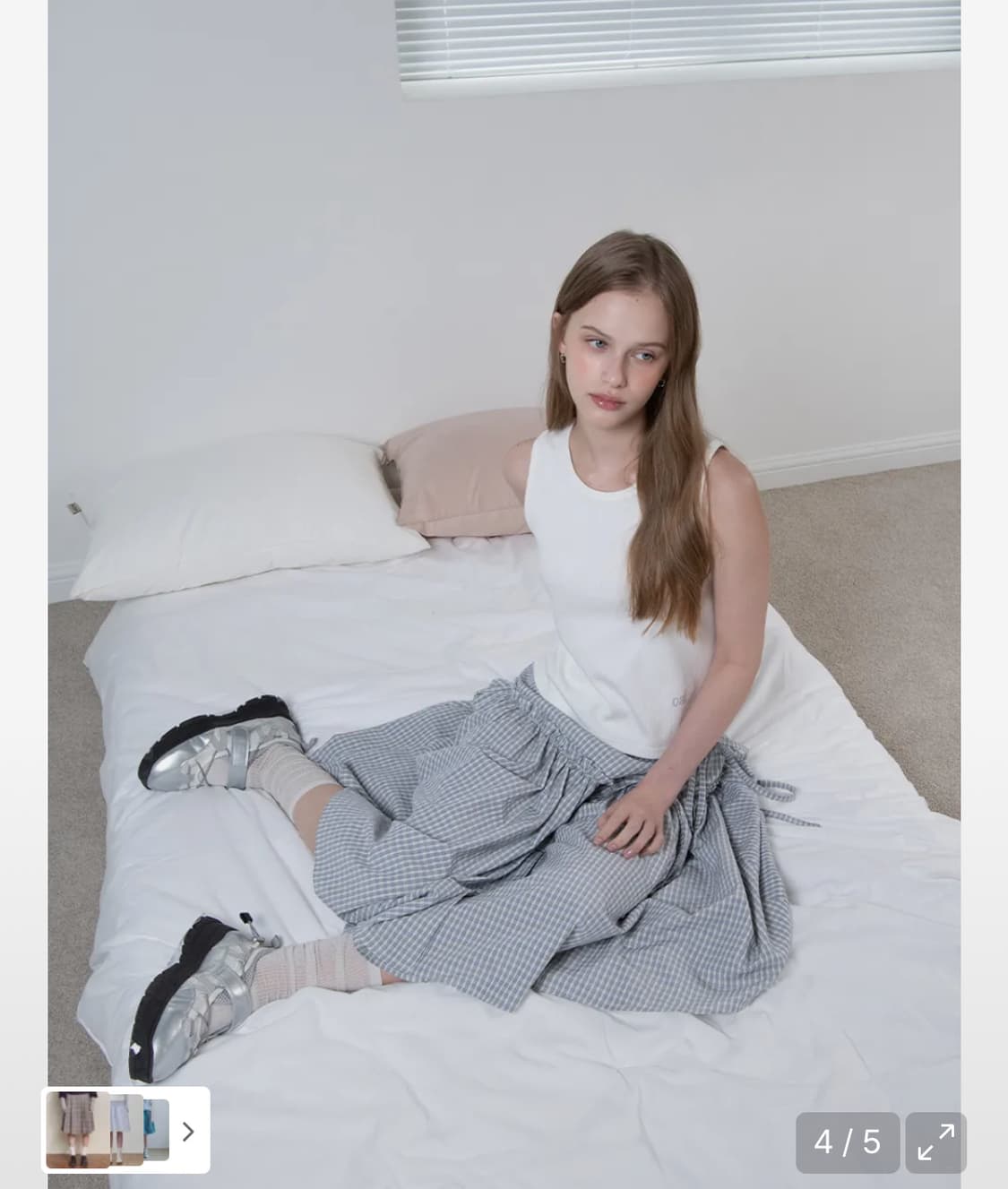 오피쉬 리본 프릴 랩 스커트 상품이미지3