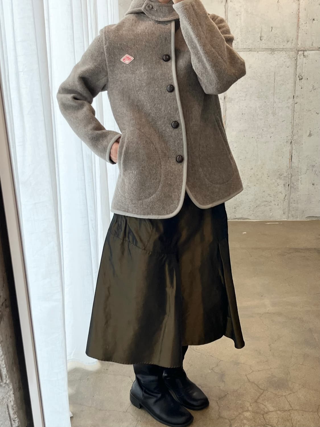 단톤 울 코트 라이트브라운 38 상품이미지5