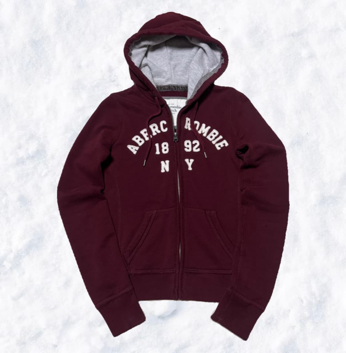 아베크롬비 버건디 후드집업  상품이미지2