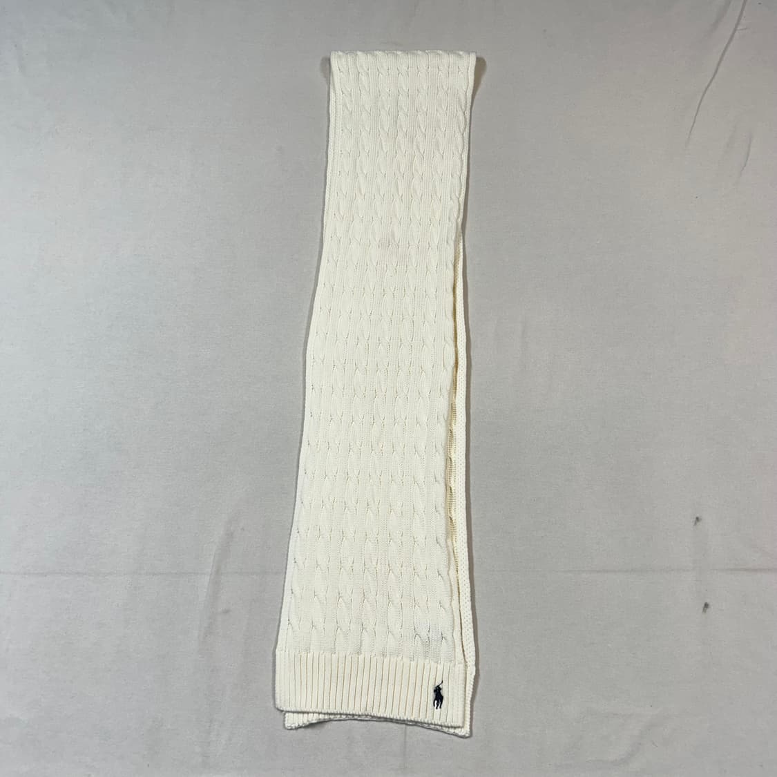 폴로 랄프로렌 케이블 니트 머플러 아이보리 상품이미지5