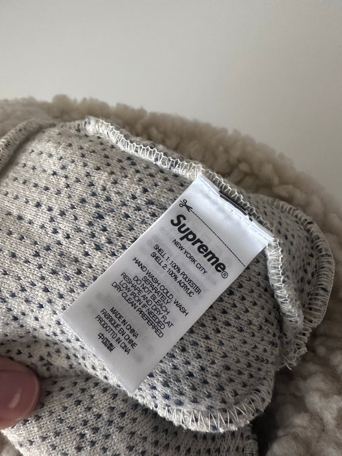 슈프림 23FW SUPREME Sherpa Logo Beanie  상품이미지2