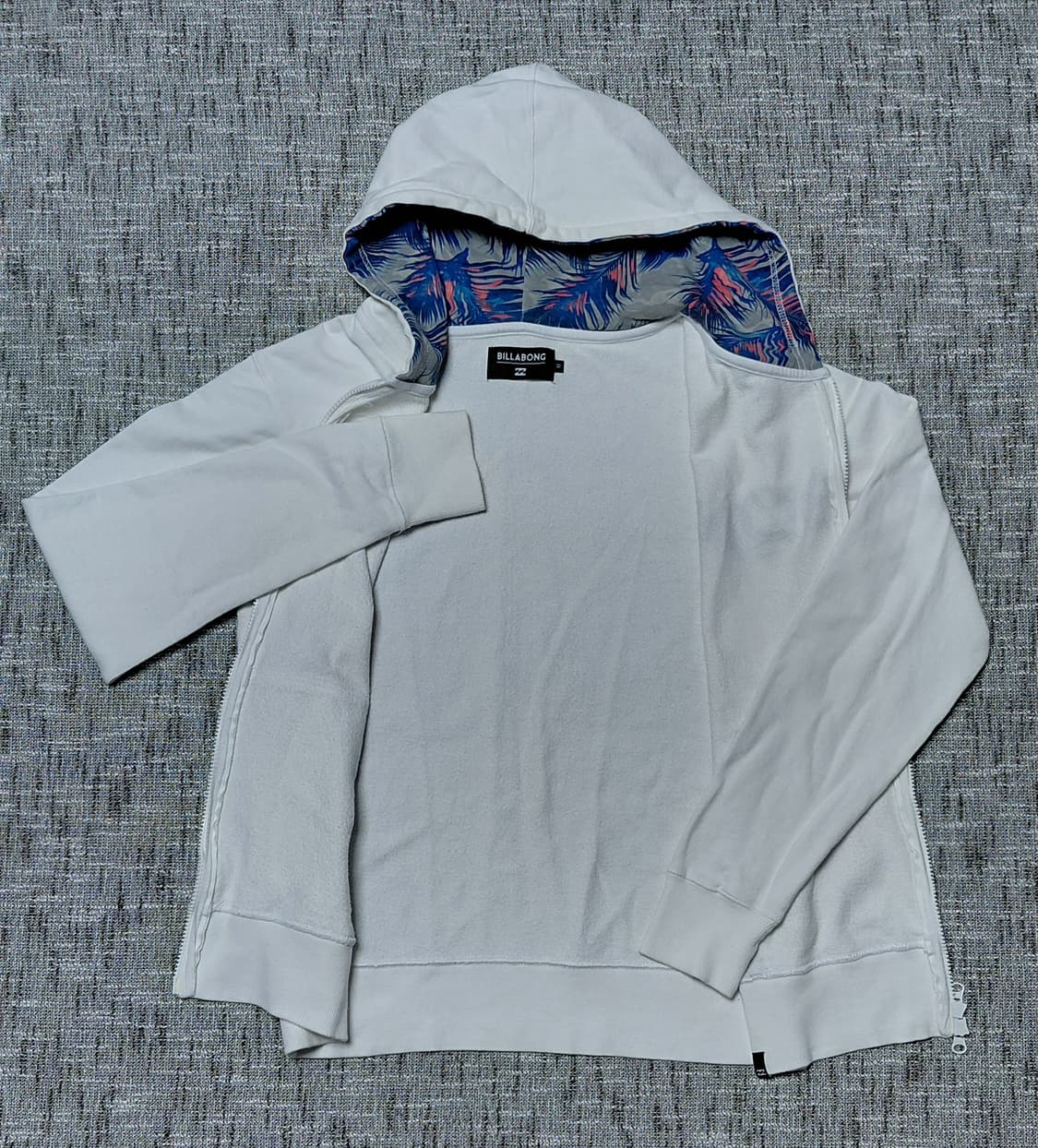 BILLABONG 빌라봉 화이트 패턴 후드집업 M 상품이미지4